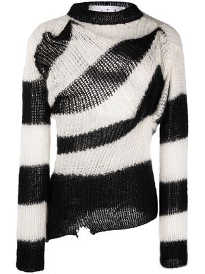 Duran Lantink zebra-print long-sleeved jumper - Black