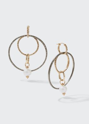 Cuento Earrings with Pearl Drop