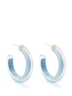 Alison Lou - Jelly Small 14kt Gold-plated Hoop Earrings - Womens - Blue
