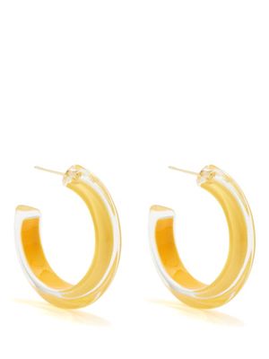 Alison Lou - Jelly Small 14kt Gold-plated Hoop Earrings - Womens - Yellow