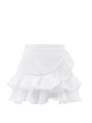 Charo Ruiz - Fera Ruffled Cotton-blend Mini Skirt - Womens - White