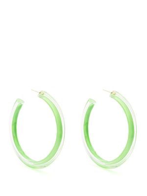 Alison Lou - Jelly Medium 14kt Gold-plated Hoop Earrings - Womens - Green