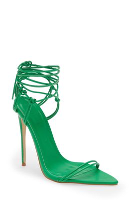Billini The Lace Up Pointed Toe Sandal in Green