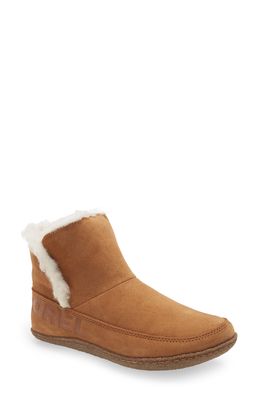 SOREL Nakiska Faux Fur Lined Bootie in Camel Brown