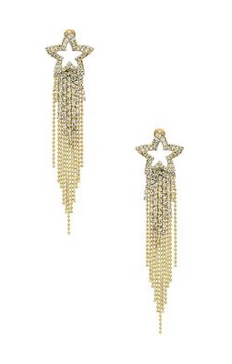 Amber Sceats x REVOLVE Shooting Star Earrings in Metallic Gold.
