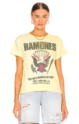DAYDREAMER The Ramones Bowery and Bleeker Tee in Yellow