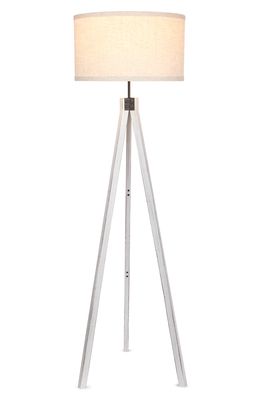 Brightech Eden LED Tripod Floor Lamp in Rustic Wood