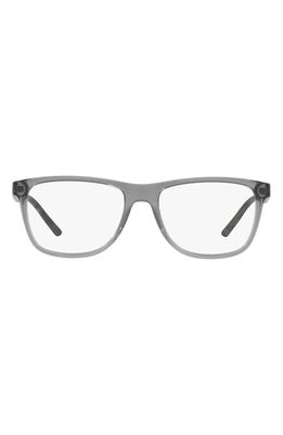 AX Armani Exchange 56mm Square Optical Glasses in Transparent Grey