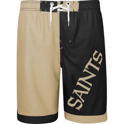 Outerstuff Youth Gold/Black New Orleans Saints Conch Bay Board Shorts