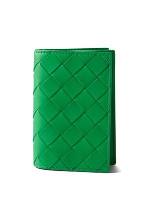 Bottega Veneta - Intrecciato Leather Bi-fold Cardholder - Mens - Green