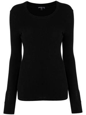 James Perse knitted long-sleeve shirt - Black