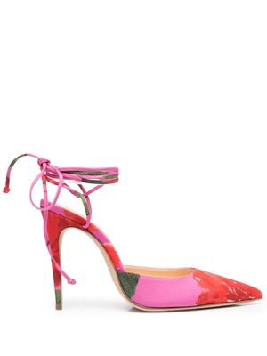 Magda Butrym 110mm floral pointed-toe pumps - Pink