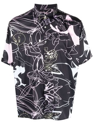 Family First all-over graphic-print shirt - Black