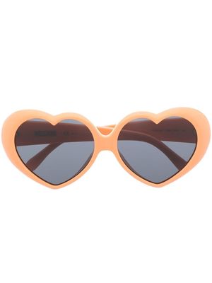 Moschino Eyewear heart-shaped frame sunglasses - Orange