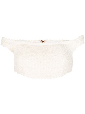 Alice McCall Salty Kisses crochet cropped top - Neutrals