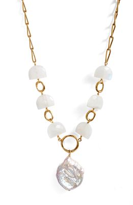 Chan Luu Moonstone Freshwater Pearl Necklace