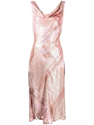 Koché sequinned sleeveless mini dress - Pink