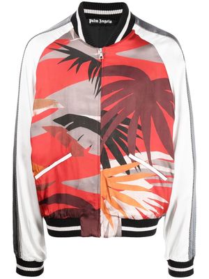 Palm Angels palm tree-print bomber jacket - Red