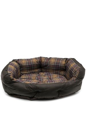 Barbour tartan-print dog bed - Grey