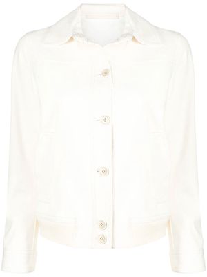 Salvatore Santoro suede shirt jacket - White