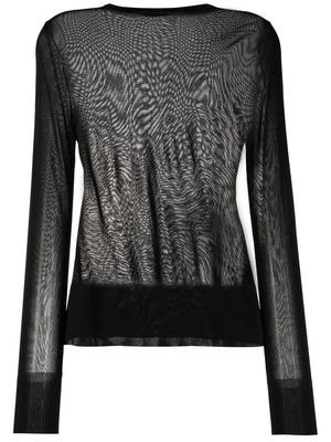 SAPIO long sleeve knitted top - Black