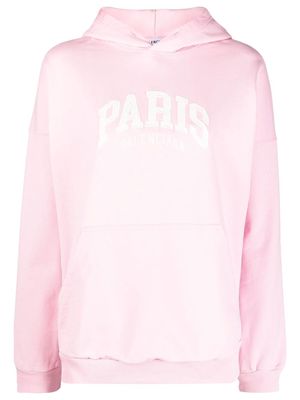 Balenciaga logo wide-fit hoodie - Pink