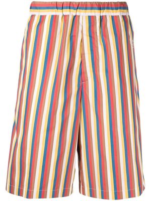 Jil Sander stripe-print shorts - Orange