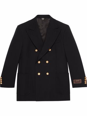 Gucci double-breasted wool jacket - Black