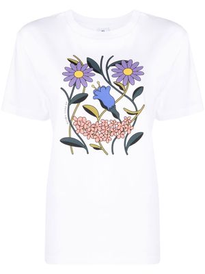 PS Paul Smith floral-print short-sleeved T-shirt - White