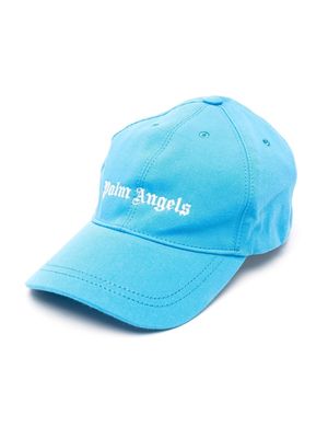 Palm Angels Kids logo-embroidered baseball cap - Blue