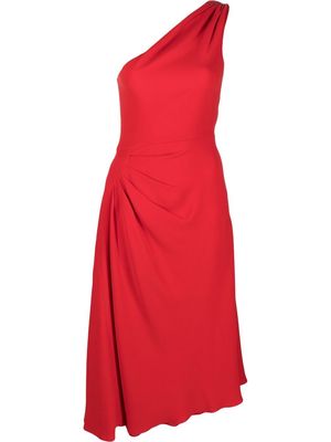 Christian Dior 2010 pre-owned gathered one-shoulder silk dress