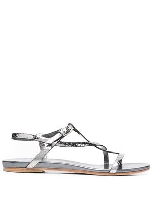 Del Carlo strappy flat sandals - Silver