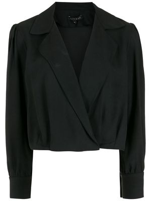 Alcaçuz Castanho wrapped blouse - Black