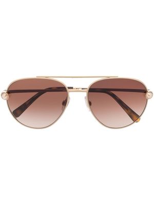 Dolce & Gabbana Eyewear round aviator-frame sunglasses - Gold