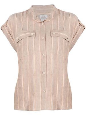 Woolrich striped short-sleeve shirt - Neutrals