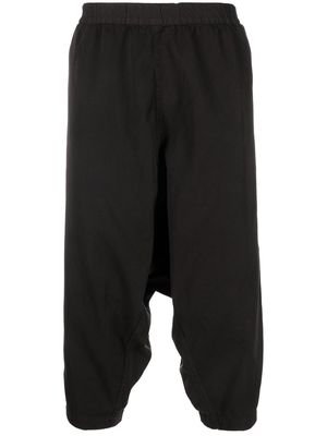 Comme Des Garçons Shirt drop-crotch cropped trousers - Black