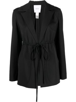 Patou tie-waist tailored-cut blazer - Black