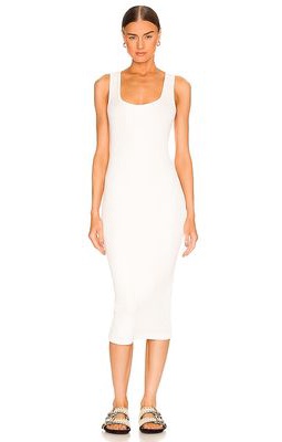 Enza Costa Puckered Knit Dress in White