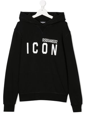 Dsquared2 Kids TEEN Icon logo hoodie - Black