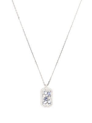 Suzanne Kalan 18kt white gold Fireworks sapphire and diamond pendant necklace - Silver