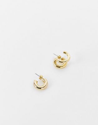 & Other Stories 2 pack chunky hoops in gold