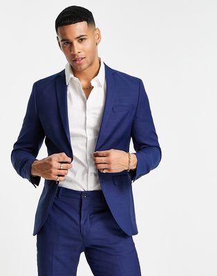 Jack & Jones Premium slim fit suit jacket in bright blue-Blues