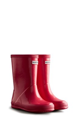Hunter 'First Gloss' Rain Boot in Bright Pink /Pink