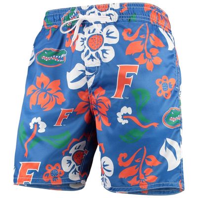 Men's Wes & Willy Royal Florida Gators Floral Volley Swim Trunks