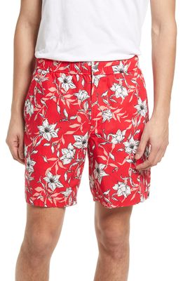 rag & bone Perry Print Pull-On Shorts in Red Hawaii