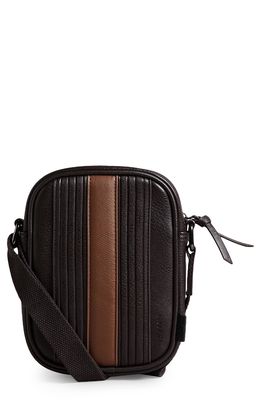 TED BAKER LONDON Ever Striped Flight Bag in Brown Chocolate