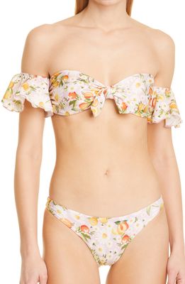 FARM Rio Tangerine Dream Flutter Sleeve Bikini Top