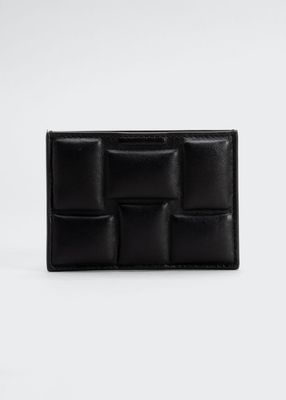 Padded Intrecciato Leather Card Case
