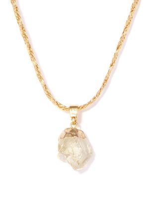 Crystal Haze - Citrine & 18kt Gold-plated Necklace - Womens - Gold