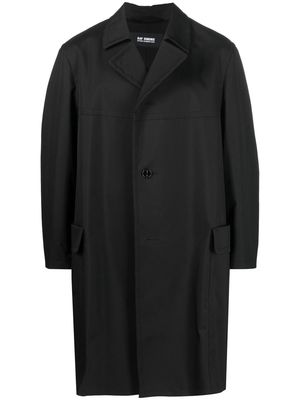 Raf Simons notched-lapels button-up single-breasted coat - Black